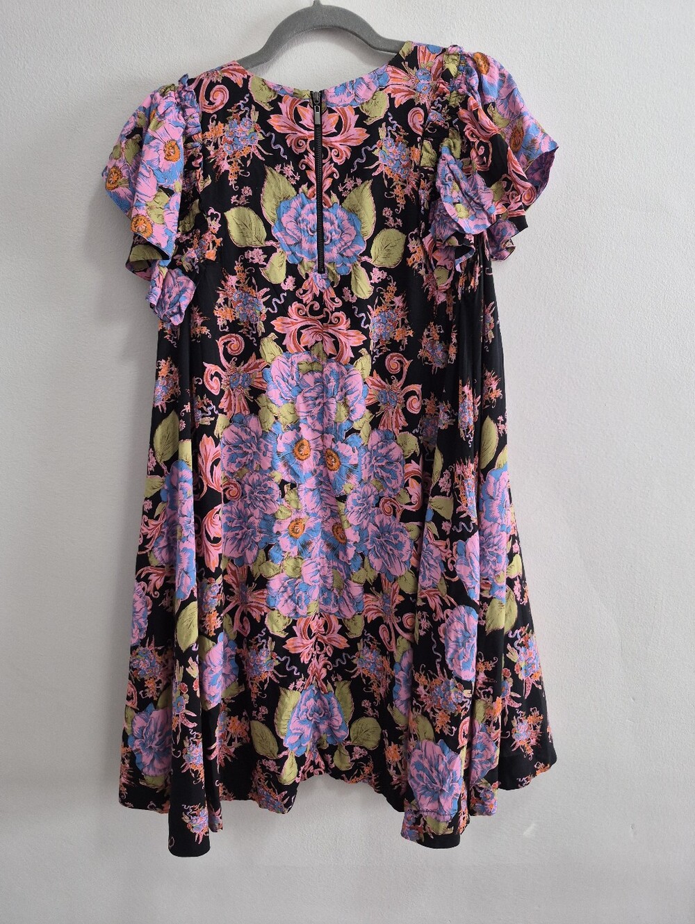 Free People Yara Mini Dress Twilight Combo Floral Size Medium - Picture 6 of 9